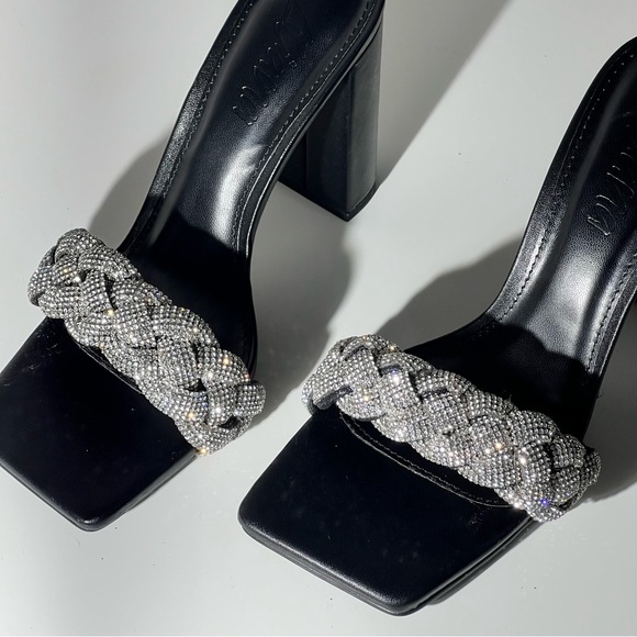 Silver Sparkly Sandal Heel - Picture 4 of 6